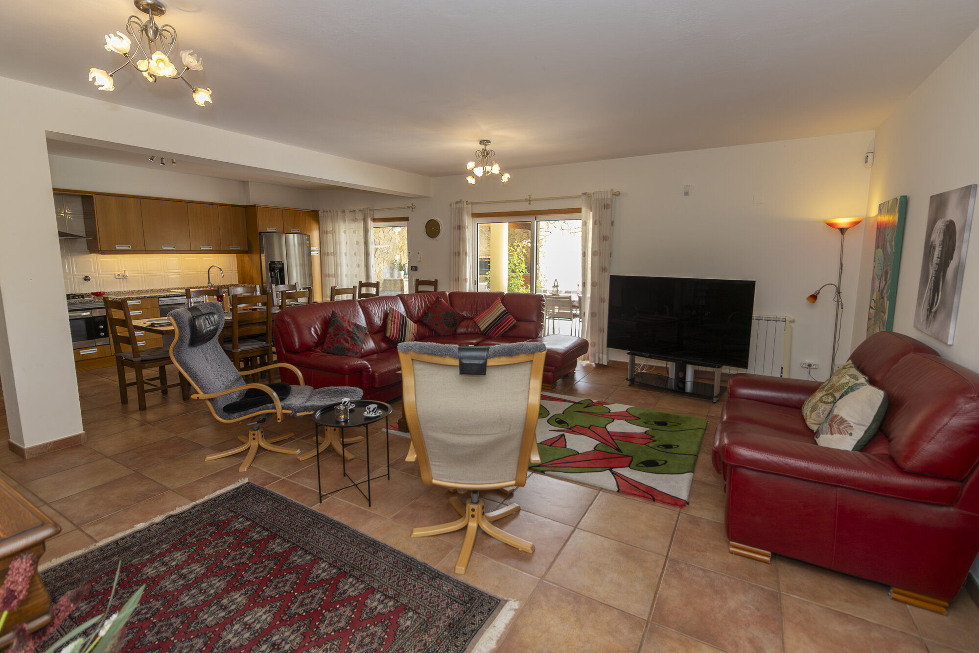 Casa Beladea — Lower Level Kitchen, Dining and Living Room