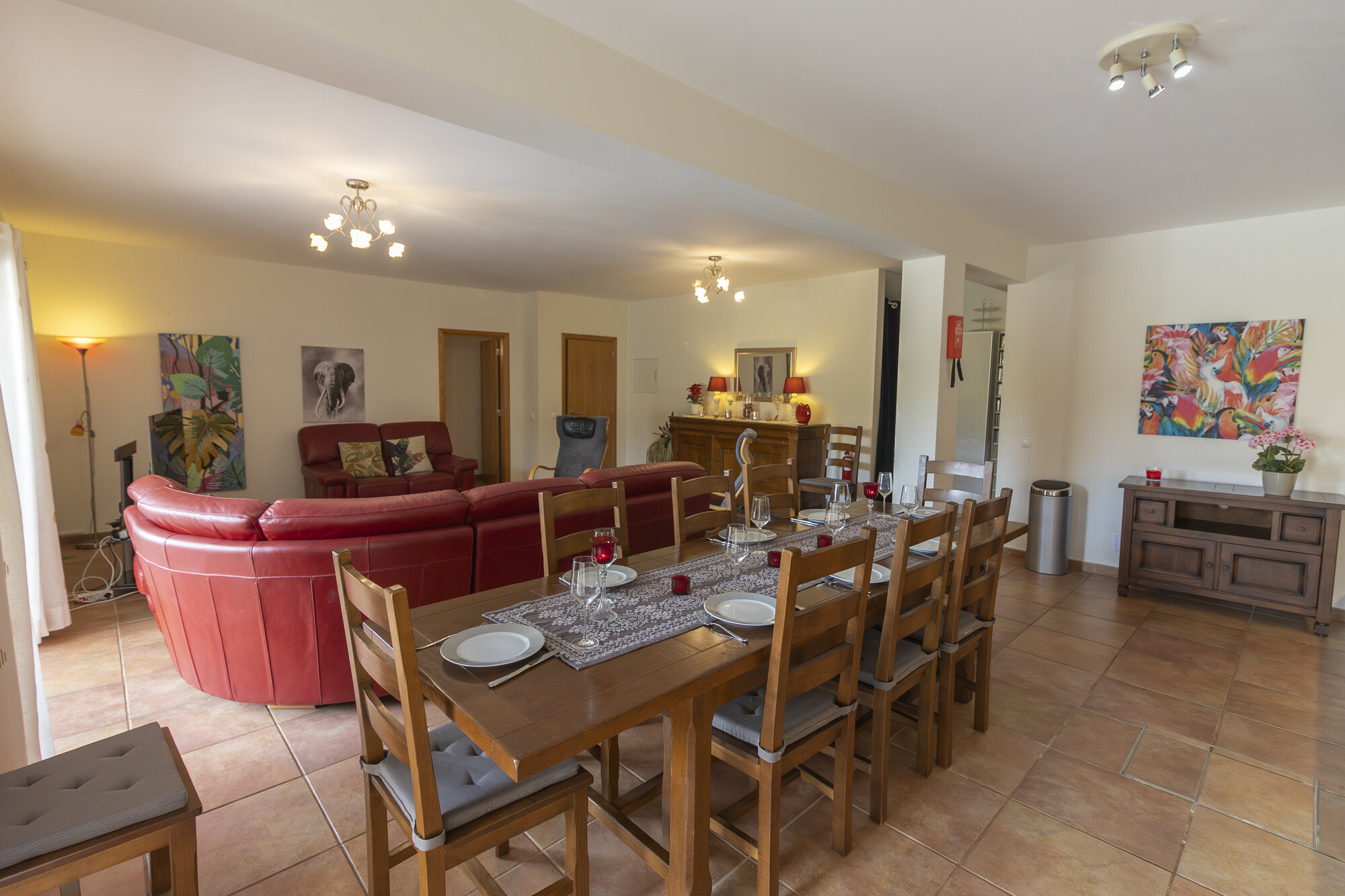 Casa Beladea — Lower Level Kitchen, Dining and Living Room